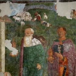 Zwei Könige, Detail aus der Anbetung der Heiligen Drei Könige